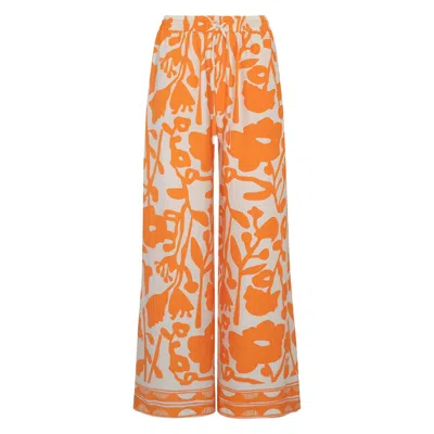 State Of Georgia Women's Yellow / Orange The Hermosa Pants Sunburst Orange In Yellow/orange