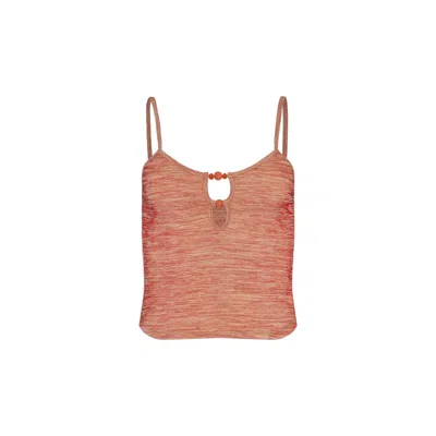 State Of Georgia Women's Yellow / Orange The Muse Cami Mottled Orange In Yellow/orange