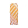 State Of Georgia Women's Yellow / Orange The Pamela Skirt Soleil Stripe In Yellow/orange