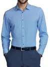 State Of Matter Men's Phoenix Button Down Shirt In White Blue Geo