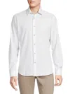 State Of Matter Men's Phoenix Button Down Shirt In White Pink
