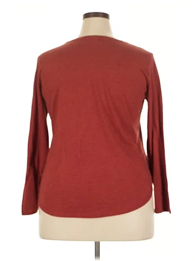 Pre-owned State Of Mine 3/4 Sleeve T-shirt In Burgundy
