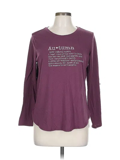 Pre-owned State Of Mine Long Sleeve T-shirt In Burgundy