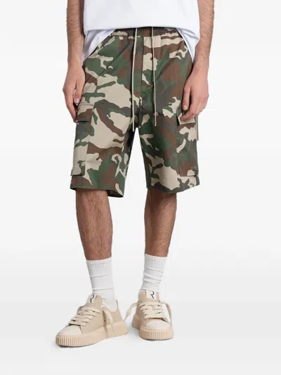State Of Order Camouflage-print Cargo Shorts In Green