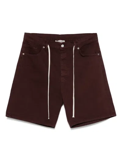 State Of Order Denim Shorts In Red