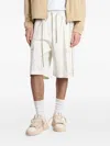State Of Order Drawstring Cargo Shorts In White