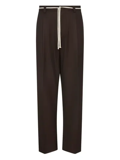 State Of Order Drawstring Trousers In Brown