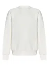 State Of Order Embroidered Ribbed Crew Neck Sweater In White