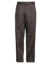 State Of Order Man Pants Chocolate Brown Size 38 Cotton
