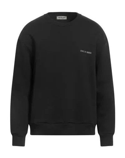 State Of Order Man Sweatshirt Black Size Xxl Cotton