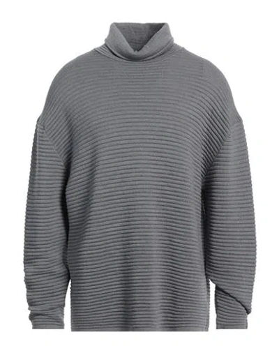 State Of Order Man Turtleneck Grey Size Xxl Merino Wool In Gray