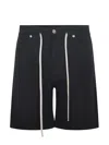 State Of Order Bermuda Shorts Made Of Denim. In Black