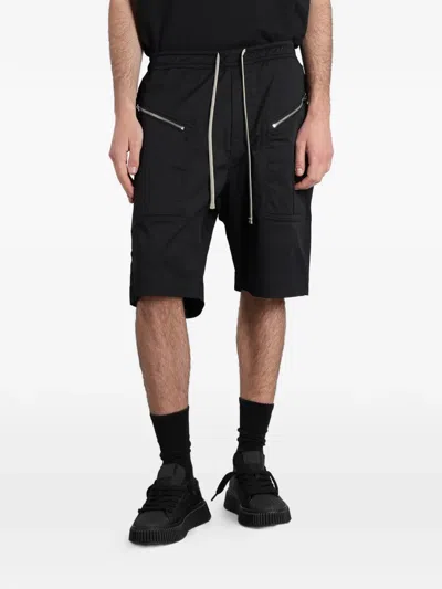 State Of Order Zip-pocket Drawstring Shorts In Black