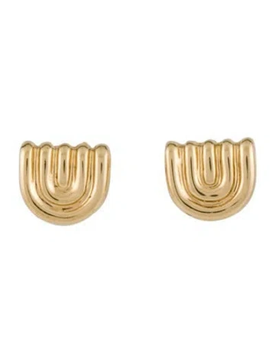 Pre-owned State Property 18k Marmara Stud Earrings In Multi