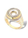 State Property 18k Yellow Gold Akita Diamond Ring In Brown