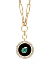 State Property Aebi Enchantress 18k Yellow Gold Emerald Necklace In Green