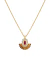 State Property Alara Tigerlily 18k Yellow Gold Multi-stone Necklace In Brown