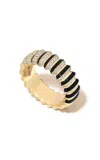 State Property Borsh 18k Yellow Gold Diamond Ring In Black