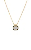 State Property Cabot Minor 18k Yellow Gold; Diamond And Enamel Necklace In Black