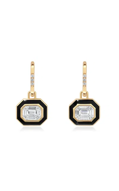 State Property Cabot Minor 18k Yellow Gold; Emerald; And Diamond Drop Earrings In Black