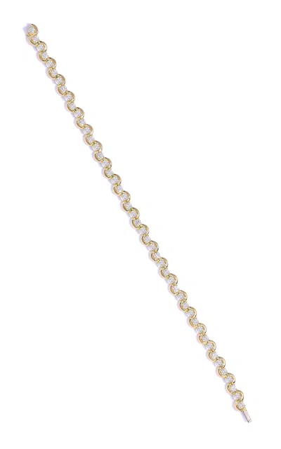 State Property Edessa 18k Yellow Gold Diamond Tennis Necklace In White
