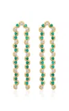 STATE PROPERTY EDESSA 18K YELLOW GOLD EMERALD ARC DROP EARRINGS