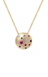 State Property Toadstool Confetti Sapphire Pendant In Gold