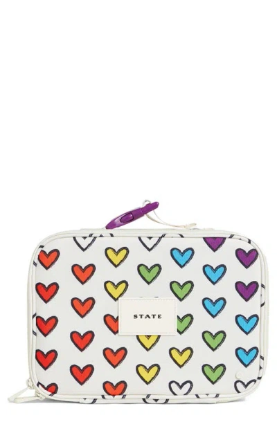 State Kids' Rodgers Lunch Box In Rainbow Hearts