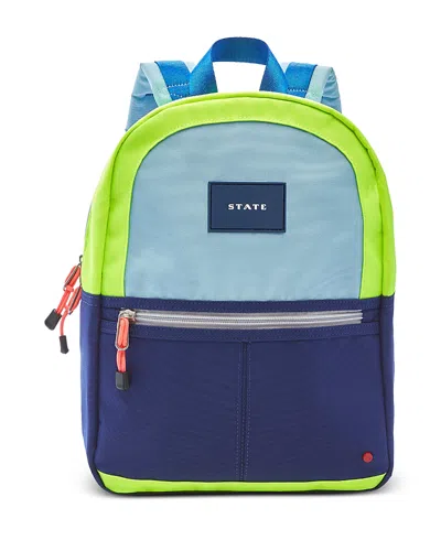 State Unisex Kane Kids Color Block Mini Travel Backpack - Little Kid In Navy/neon