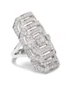 Statement Paris 18k White Gold Ring My Way Xxl Diamond Ring In Silver