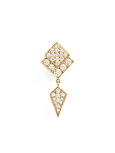 Statement Paris 18k Yellow Gold Stairway Diamond Earring