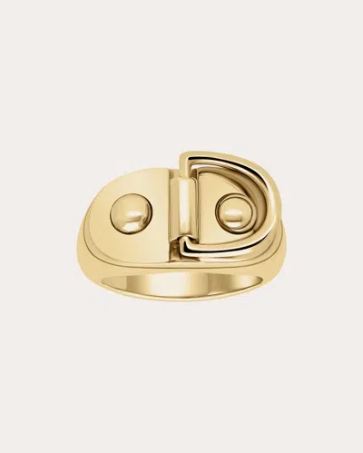 Statement Paris Women's 14k Gold Small Rivet Signet Ring