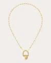 Statement Paris Women's Diamond & 18k Gold Rivet Xl Pendant Necklace In Gold