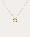 Statement Paris Women's Spike 18k Gold Black Agate And Diamond Pendant Necklace In Gold/black