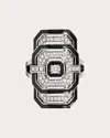Statement Paris Women's My Way Rhodium-plated Sterling Silver Enamel And Diamond Ring In Silver