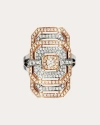 Statement Paris Women's My Way 18k Gold And Rhodium-plated Sterling Silver Diamond Ring In Pink/silver