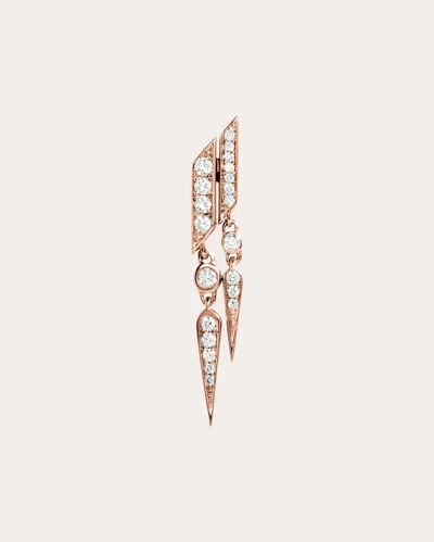 Statement Paris Women's Anyway 18k Gold Diamond Single Earring In Pink