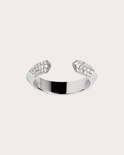 Statement Paris Women's Diamond Anyway Ouverte Ring In Silver