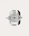 STATEMENT PARIS WOMEN'S DIAMOND HALF-PAVÉ MINI MY WAY RING