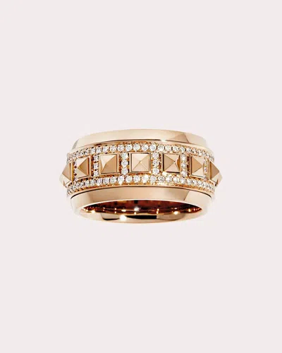 Statement Paris Women's Rockaway 18k Gold Diamond Spinner Ring In Pink