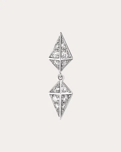 Statement Paris Women's Rockaway Rhodium-plated Sterling Silver Diamond Single Earring
