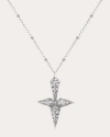 Statement Paris Women's Rockaway Rhodium-plated Sterling Silver Diamond Pendant Necklace In Silver