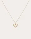 STATEMENT PARIS WOMEN'S DIAMOND ROCKAWAY PICOT HEART PENDANT NECKLACE