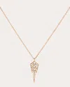 Statement Paris Women's Diamond S Stairway Pendant Necklace In Pink Gold