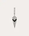 Statement Paris Women's Stairway Rhodium-plated Sterling Silver Diamond Single Earring In Silver