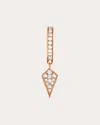 Statement Paris Women's Stairway 18k Gold Diamond Single Earring In Pink