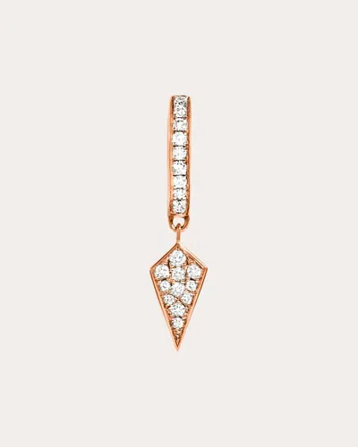 Statement Paris Women's Diamond Stairway Small Hoop Earring In Pink