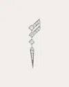 Statement Paris Women's Stairway Rhodium-plated Sterling Silver Diamond Single Earring In Silver