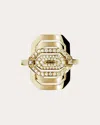 Statement Paris Women's Petite My Way Diamond & 18k Gold Half Pavé Ring In Gold