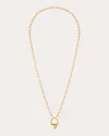 Statement Paris Women's Rivet Lm 18k Gold Pendant Necklace In Gold